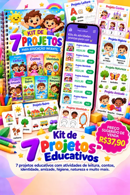 Kit de 7 Projetos Educativos